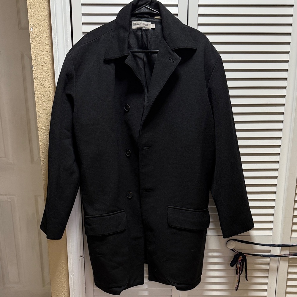 Calvin Klein Collection Men's Dark Trench Coat